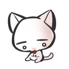 [LINEスタンプ] 幸せを呼ぶまゆげ猫    まゆげにゃん