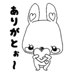 [LINEスタンプ] キュートなウサギらぶちゃん♪の画像（メイン）