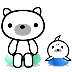 [LINEスタンプ] エクササイZOO（シロクマ＆アザラシ編）