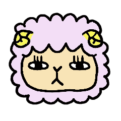 [LINEスタンプ] 紫のひつじちゃん