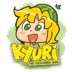 [LINEスタンプ] Kyuri the Cucumber Girl