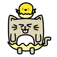 [LINEスタンプ] Happy and Tamacat Jr.