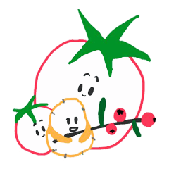 [LINEスタンプ] Potato with Tomatoes