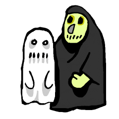 [LINEスタンプ] Ghost ＆ Grim