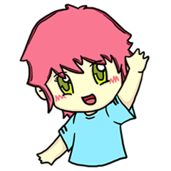 [LINEスタンプ] Pink Hair