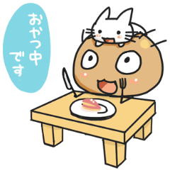 [LINEスタンプ] 謎の希少種とお手伝いネコ