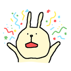 [LINEスタンプ] 落書きうさぎさん