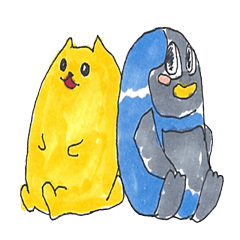 [LINEスタンプ] ポメラニアンとペンギン.2