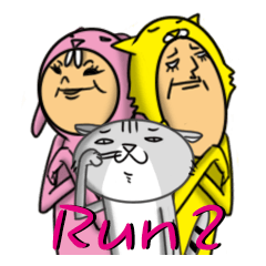 [LINEスタンプ] Cat Daddy ＆ Bunny Girl II (Kitty MarNee)