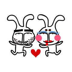 [LINEスタンプ] Rabbit people daily