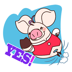 [LINEスタンプ] pufufu of pig-Basic-