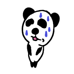 [LINEスタンプ] 汗かきパンダさん