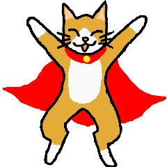 [LINEスタンプ] スーパーヒーロー猫