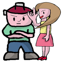 [LINEスタンプ] Pot Face and Beautiful Girlfriend