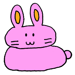 [LINEスタンプ] ピンクのぽっちゃりうさぎ