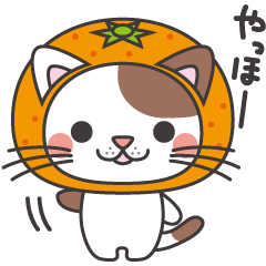 [LINEスタンプ] みかんネコ