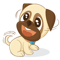 [LINEスタンプ] Puggy Pug