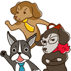 [LINEスタンプ] 犬の広告代理店 芝浦エージェンシー日常編