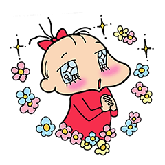 [LINEスタンプ] 続・ぷちが！（Plump cheek girl）