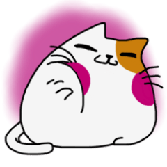 [LINEスタンプ] マシュマロ猫”マロ”