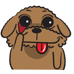 [LINEスタンプ] ヌードルプードル犬