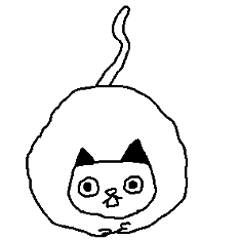 [LINEスタンプ] まんまる猫 ぼわん