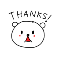 [LINEスタンプ] White bear and Paper bag