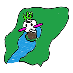 [LINEスタンプ] 鹿児島の桜島でこん(大根)