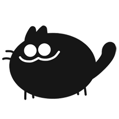 [LINEスタンプ] Black Lucky Cat