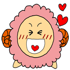 [LINEスタンプ] ほっこり！おひつじさん